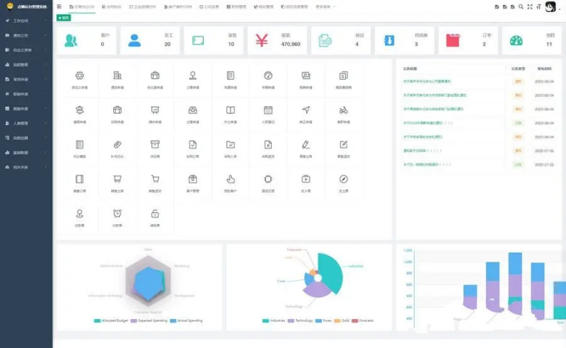 YM451-2026年开源OA协同办公系统，集成Flowable流程引擎 可拖拽创建个性表单
