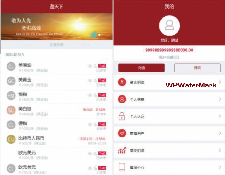 新盈天下点位盘微盘交易源码/期货贵金属点位微盘交易源码/非时间盘+完整数据+自定义行业资讯文章-8Y-YMN2005